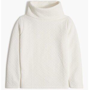 J Crew Quilted Ivory Snowflake Pullover Tunic